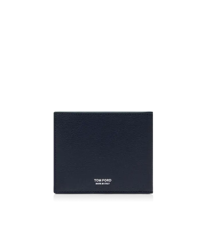 SUPPLE GRAIN LEATHER ELONGATED T LINE CLASSIC BIFOLD WALLET NAVY online